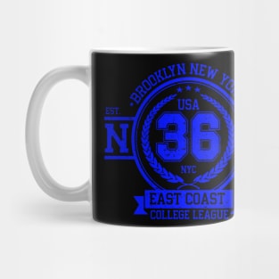 Brooklyn New York College League Vintage Denim Mug